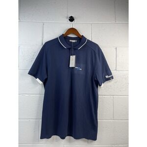Kjus Mens 56 2XL Stan Polo Shirt‎ Short Sleeve Navy Blue Fenris NWT